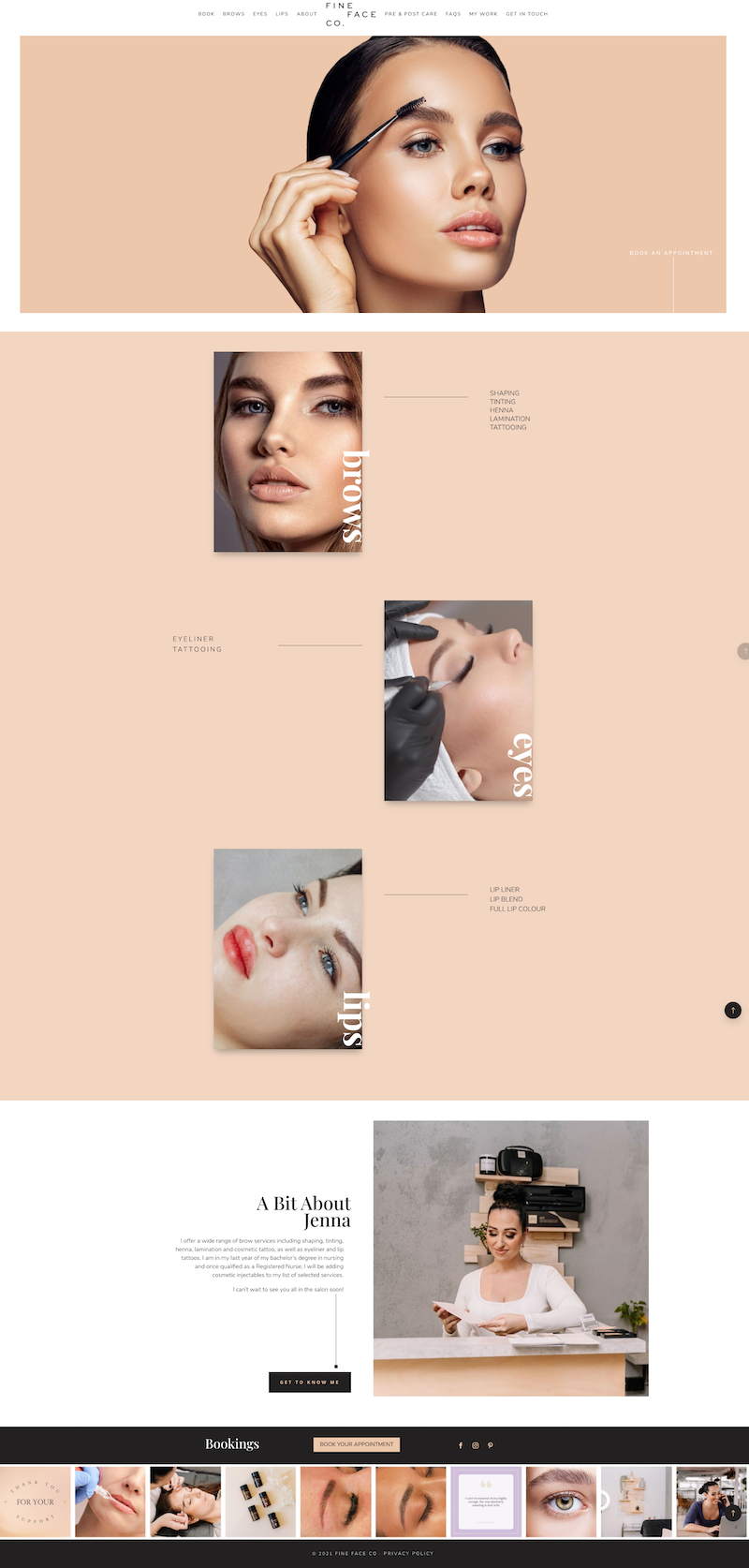 Fine Face Co Website | Quickapp Creative Quickapp Web Design