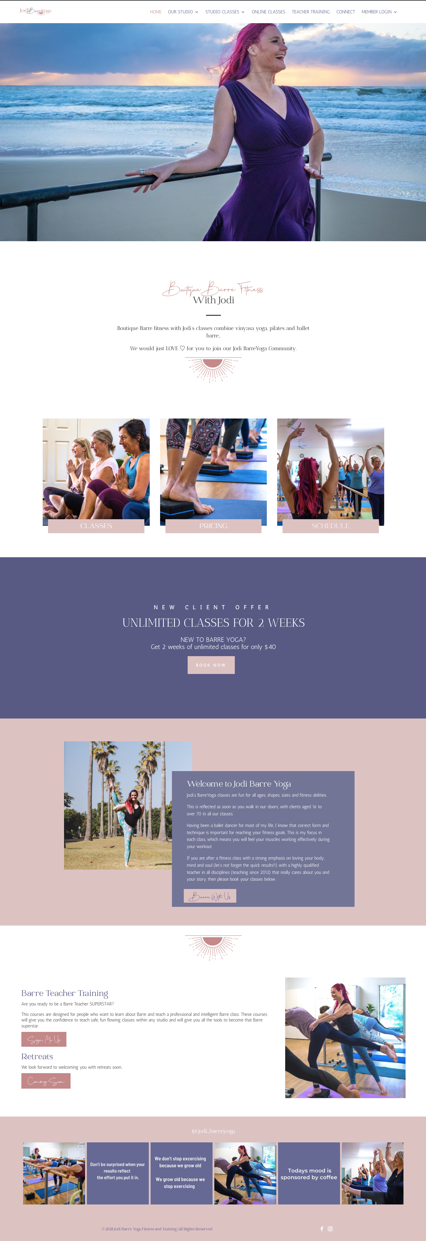 Jodi Barre Yoga Web Design - QA Creative Design Quickapp Web Design