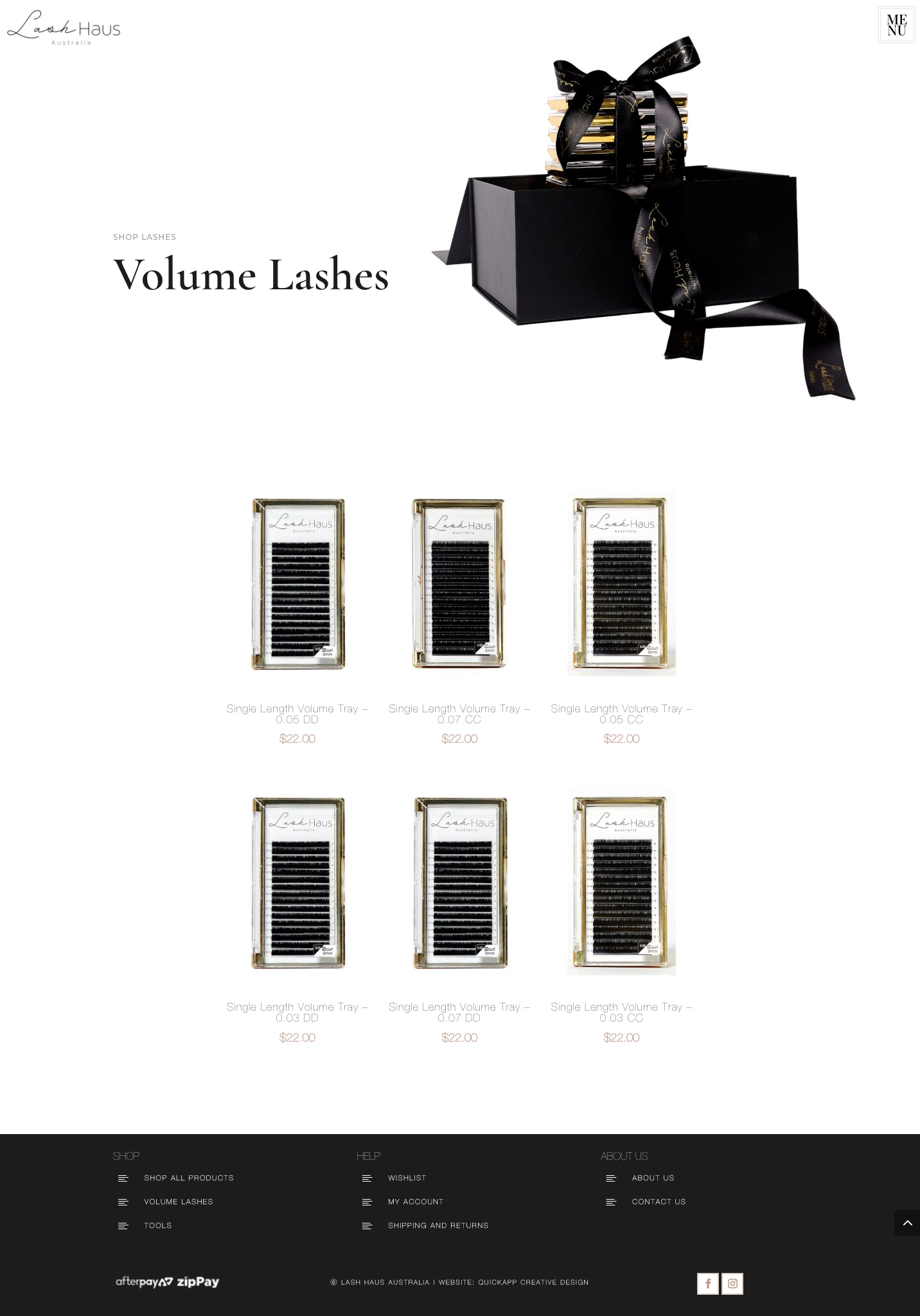 Lash Haus Australia Shop web design- QA Creative Quickapp Web Design